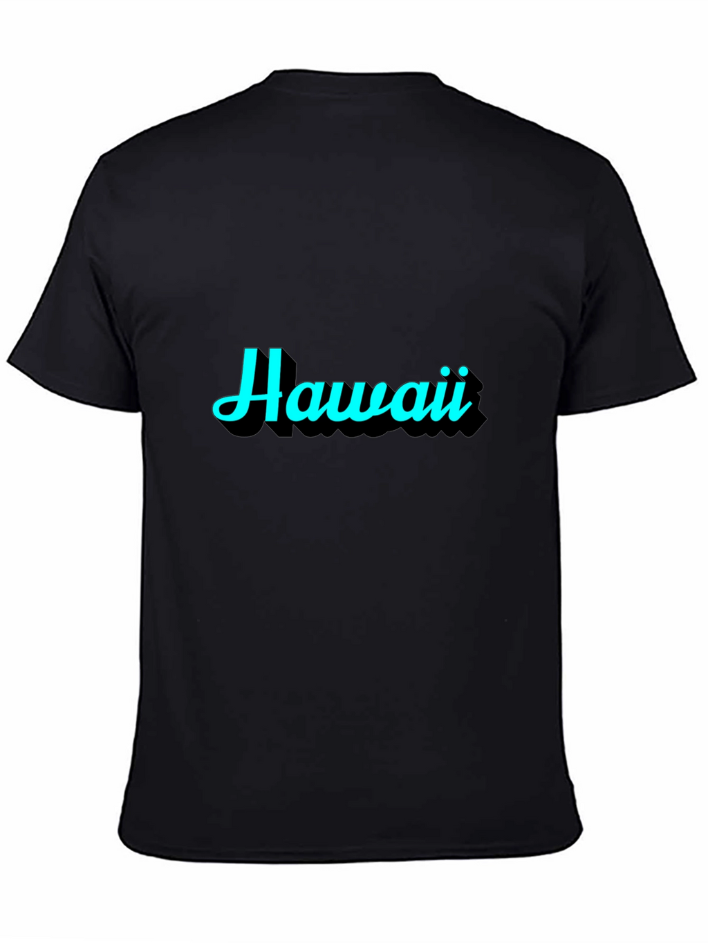 Hawaii Graphic Print Black T-Shirt