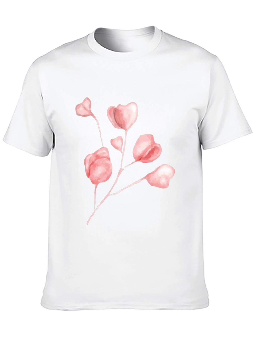 Floral Graphic Print Crew Neck T-Shirt