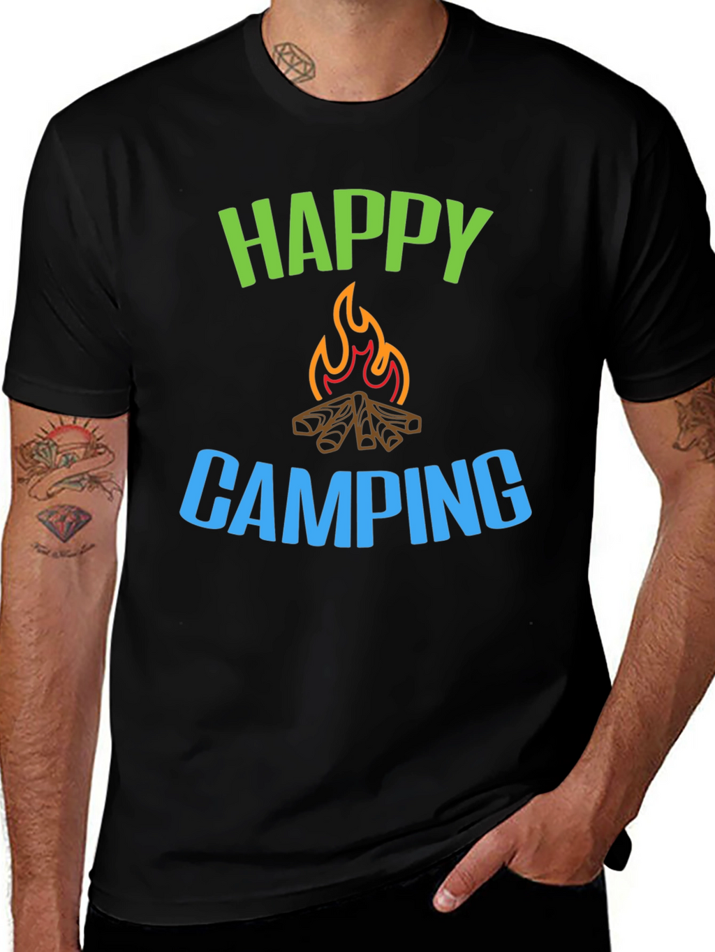 Happy Camping Graphic T-Shirt