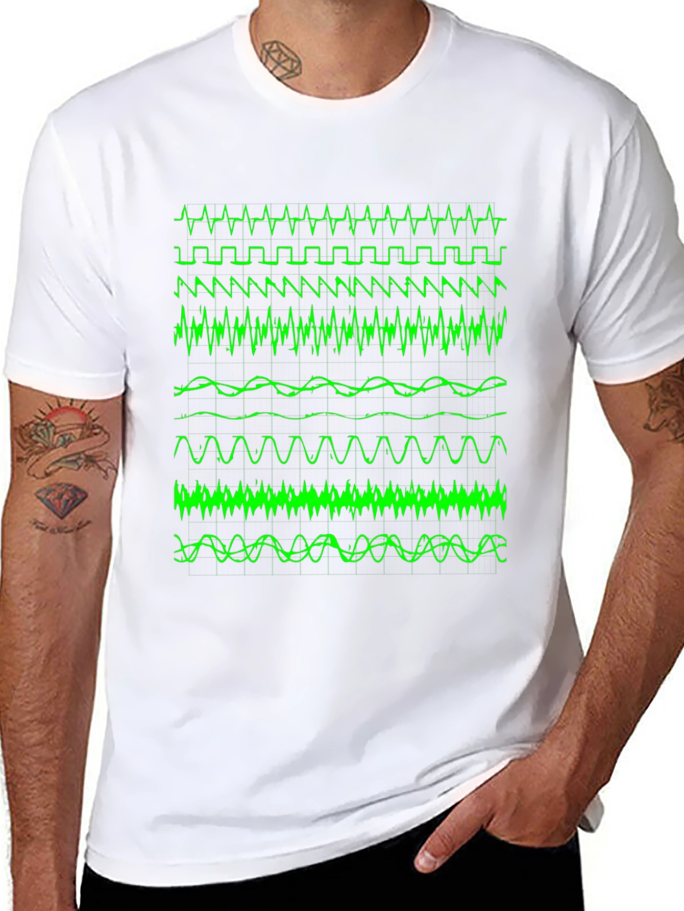 Oscilloscope Waveform Graphic Tee - Geek Chic