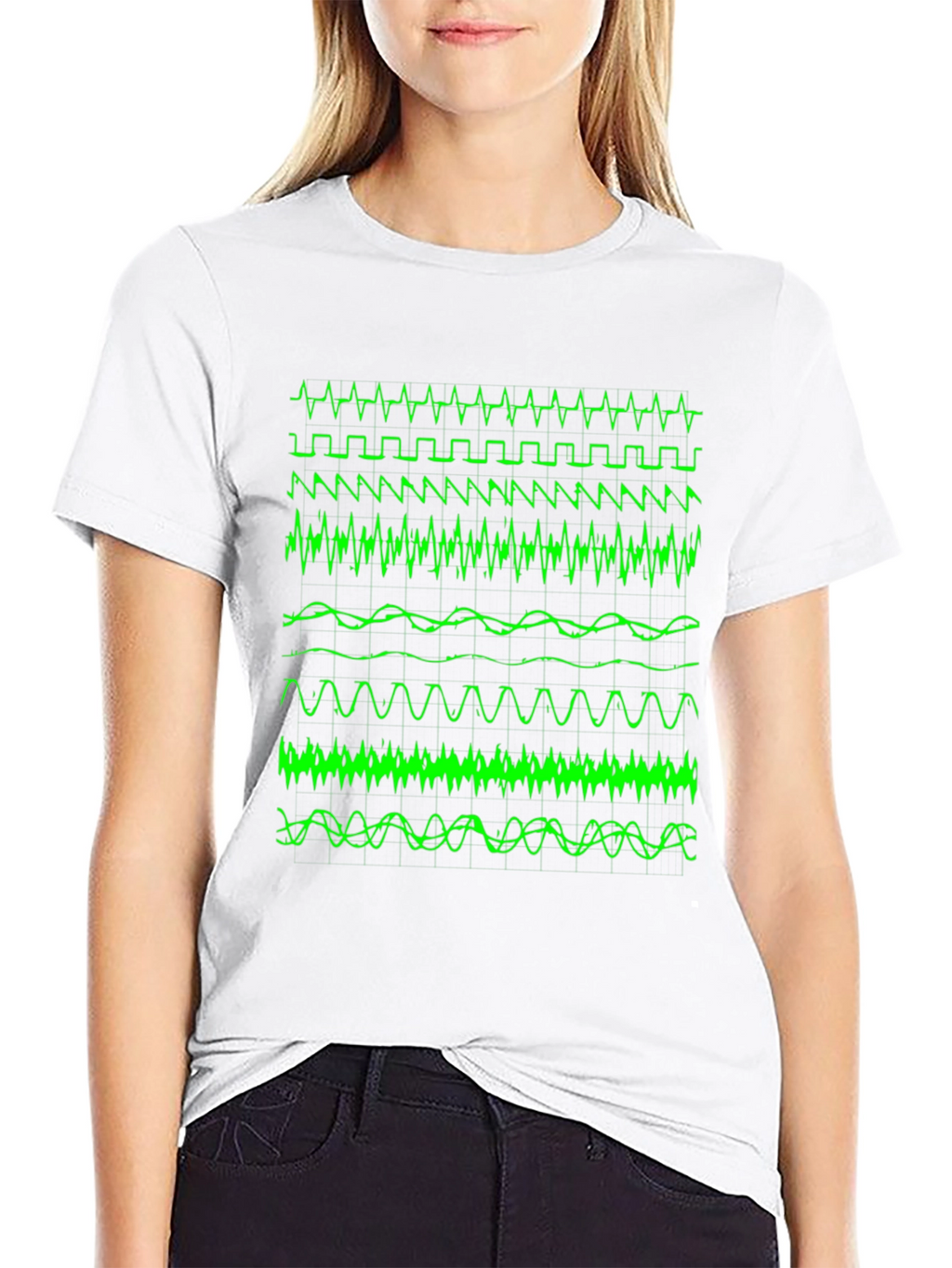 Oscilloscope Waveform Graphic Tee - Geek Chic
