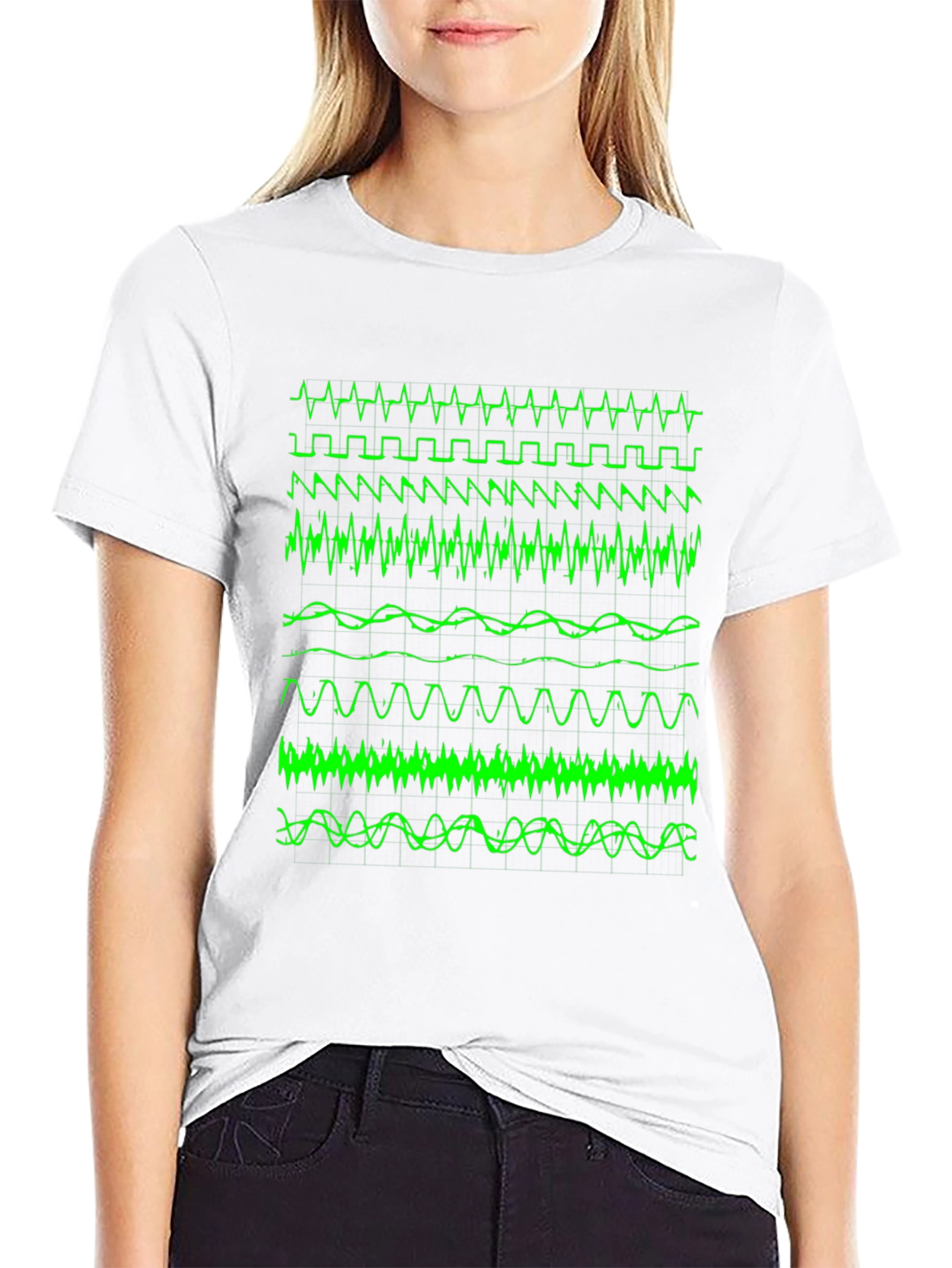 Oscilloscope Waveform Graphic Tee - Geek Chic