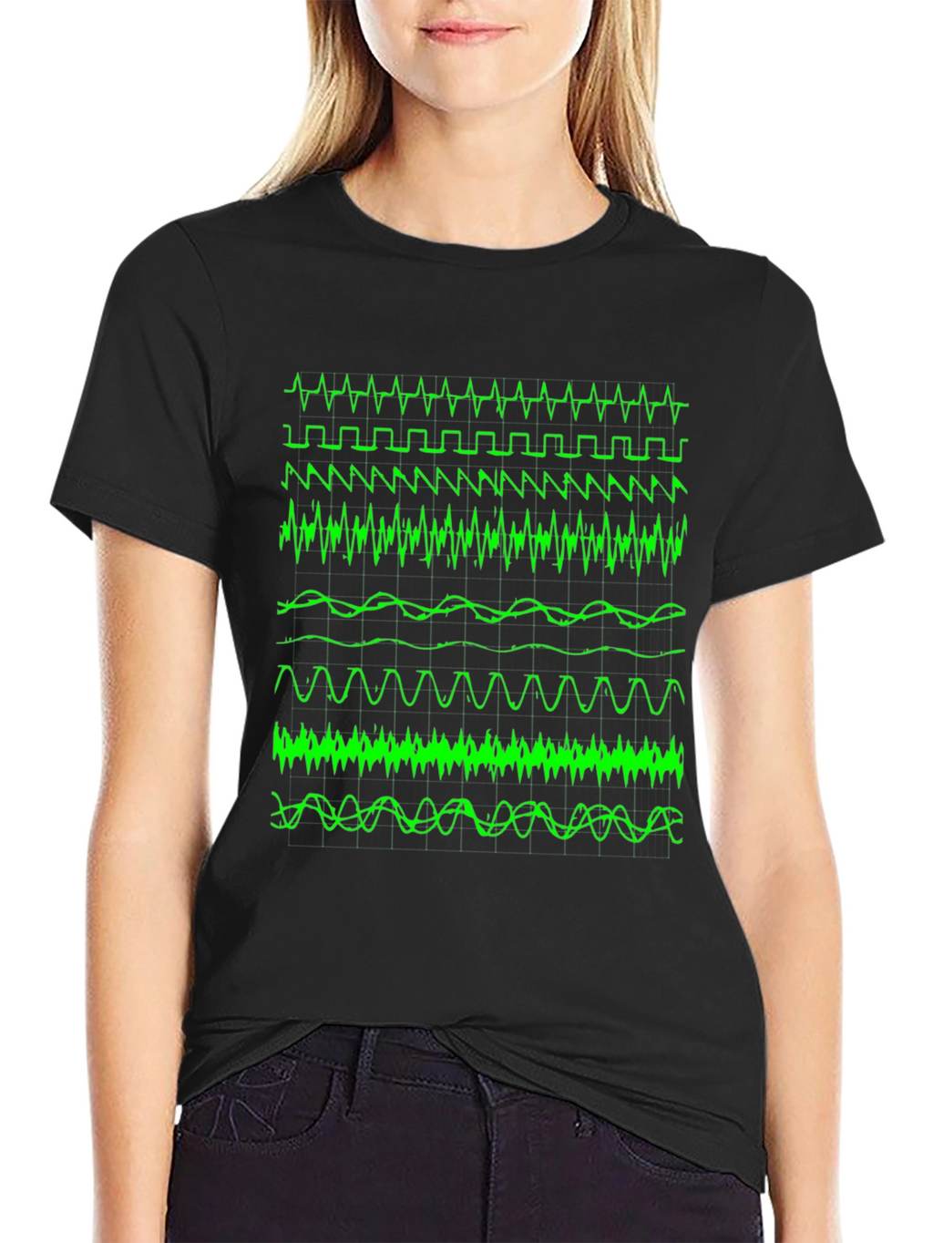 Oscilloscope Waveform Graphic Tee - Geek Chic