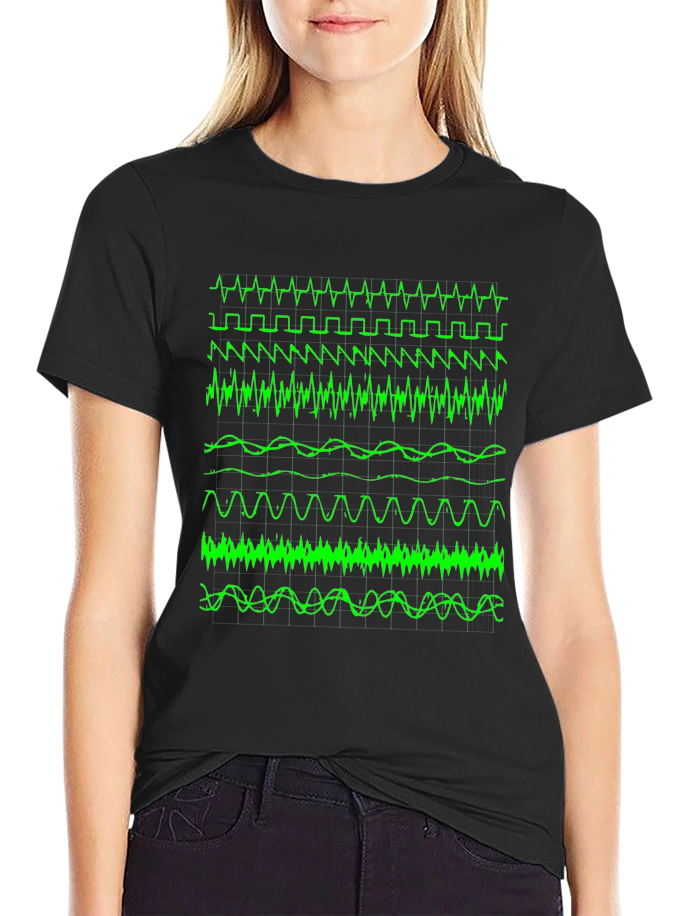 Oscilloscope Waveform Graphic Tee - Geek Chic