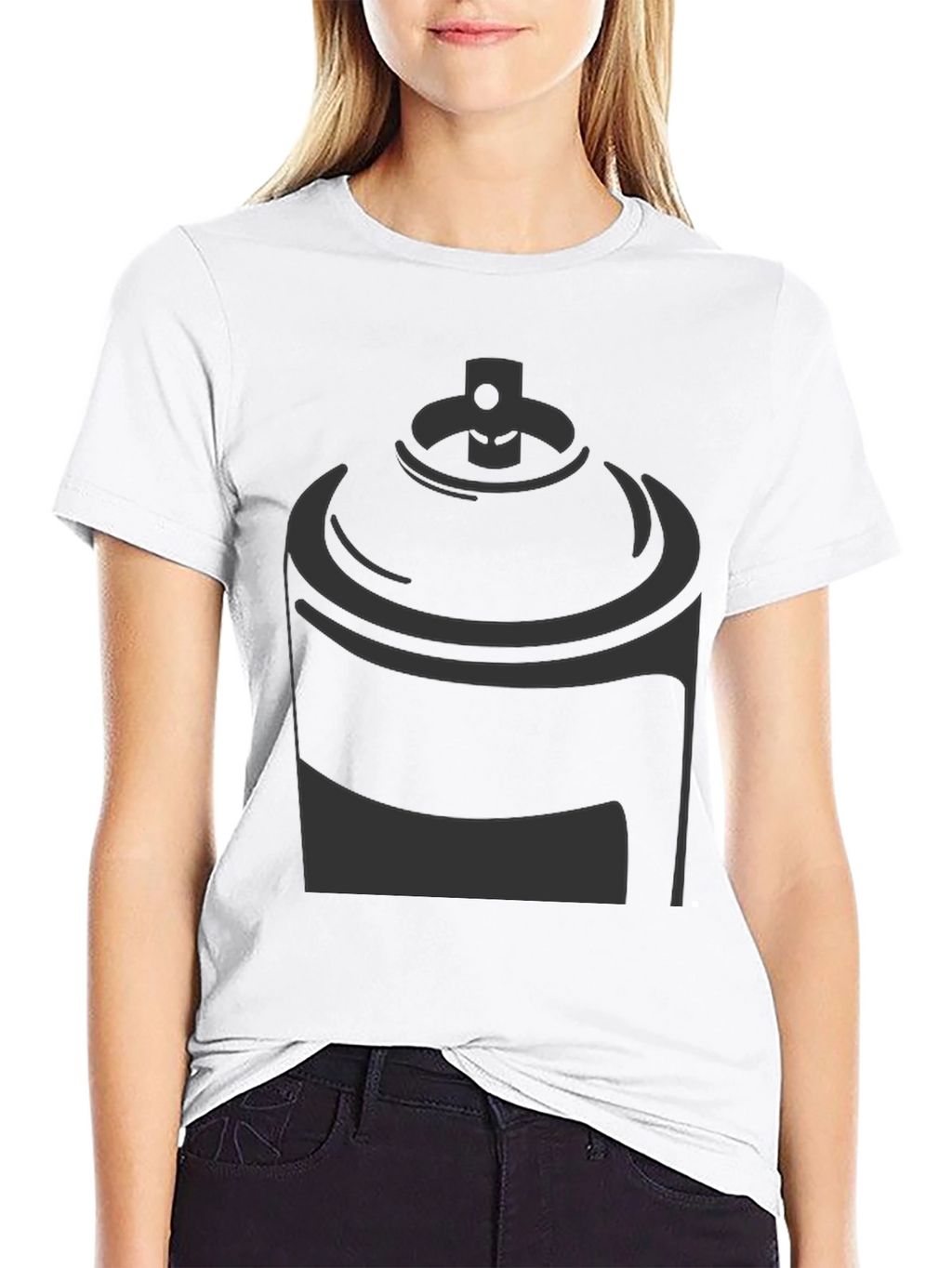 Spray Paint Can Graphic Tee - Stylish Black T-Shirt