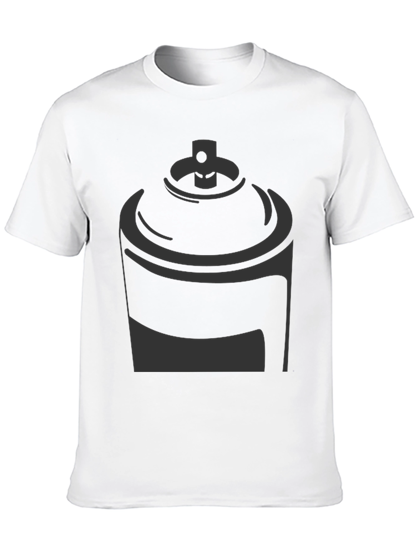 Spray Paint Can Graphic Tee - Stylish Black T-Shirt