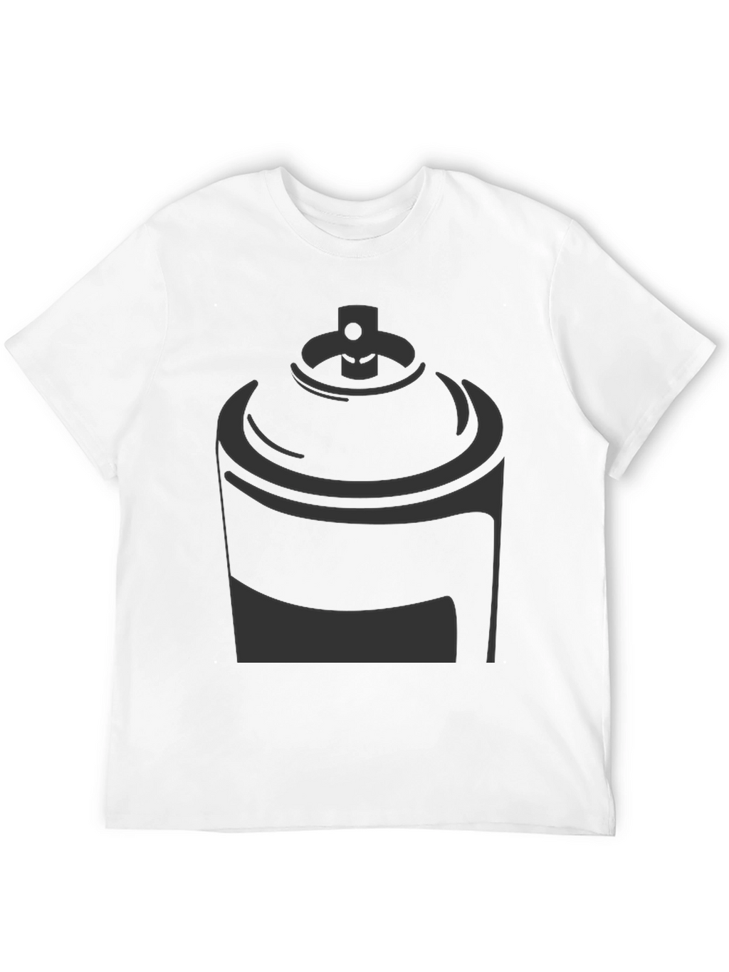 Spray Paint Can Graphic Tee - Stylish Black T-Shirt