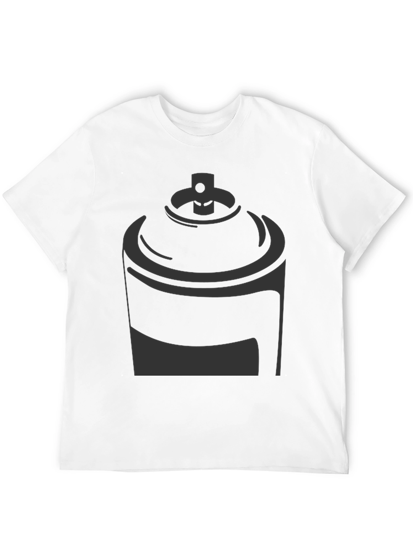 Spray Paint Can Graphic Tee - Stylish Black T-Shirt