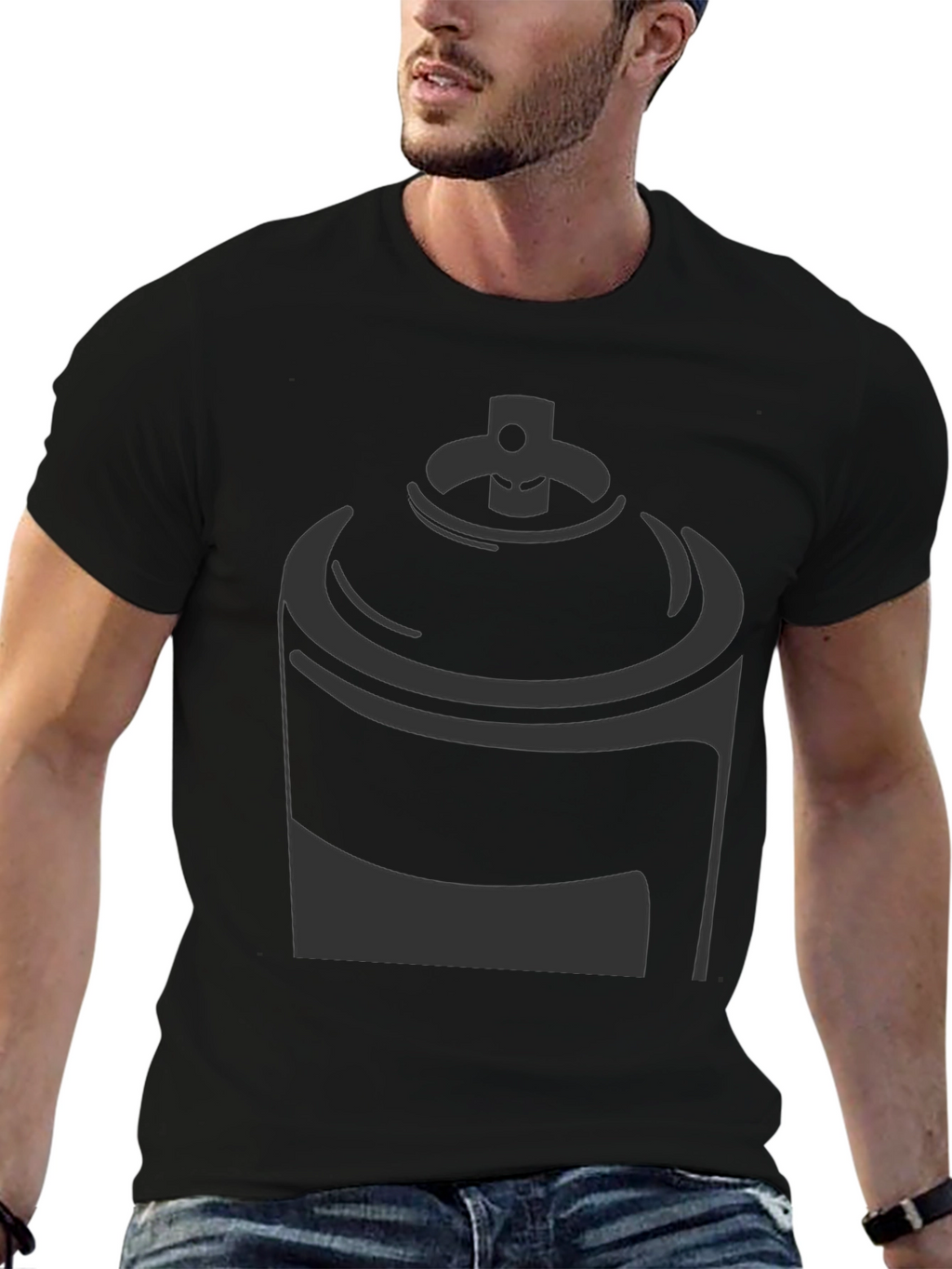 Spray Paint Can Graphic Tee - Stylish Black T-Shirt