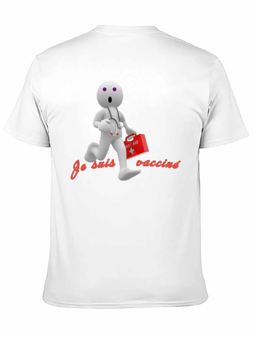 Vaccinated Cartoon Doctor T-Shirt - Novelty Design