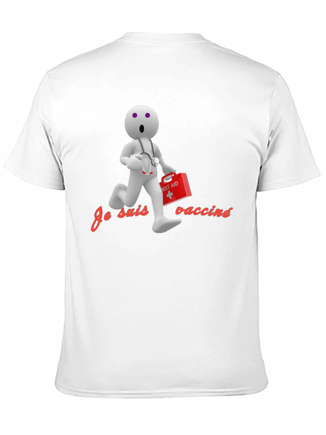 Vaccinated Cartoon Doctor T-Shirt - Novelty Design