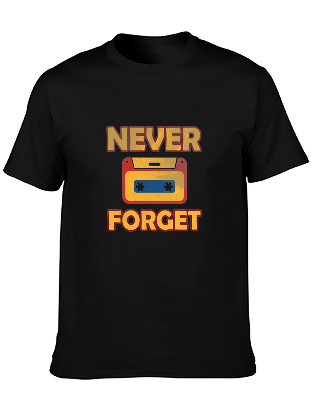 Retro Never Forget Cassette Graphic T-Shirt