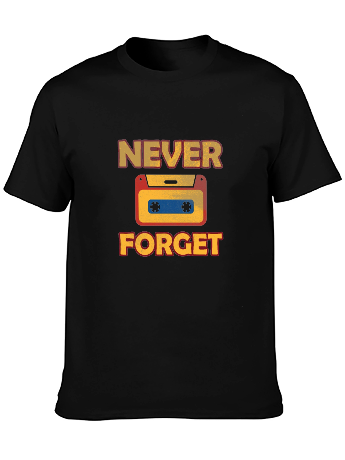 Retro Never Forget Cassette Graphic T-Shirt