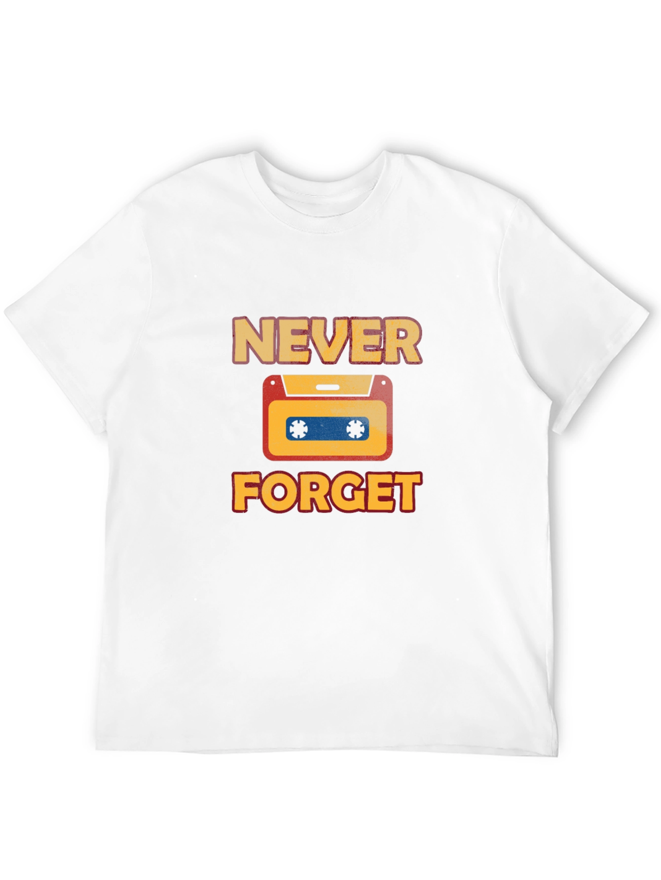 Retro Never Forget Cassette Graphic T-Shirt