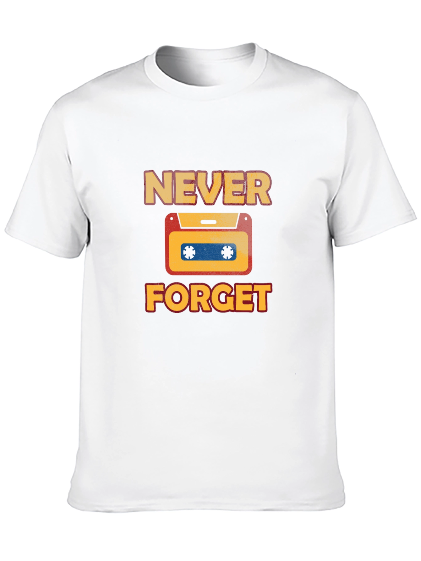 Retro Never Forget Cassette Graphic T-Shirt