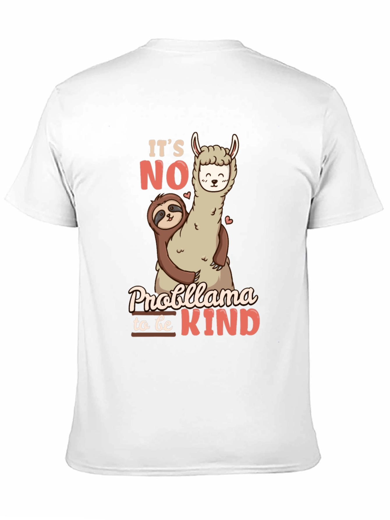 Its No Probllama to be Kind Black T-Shirt