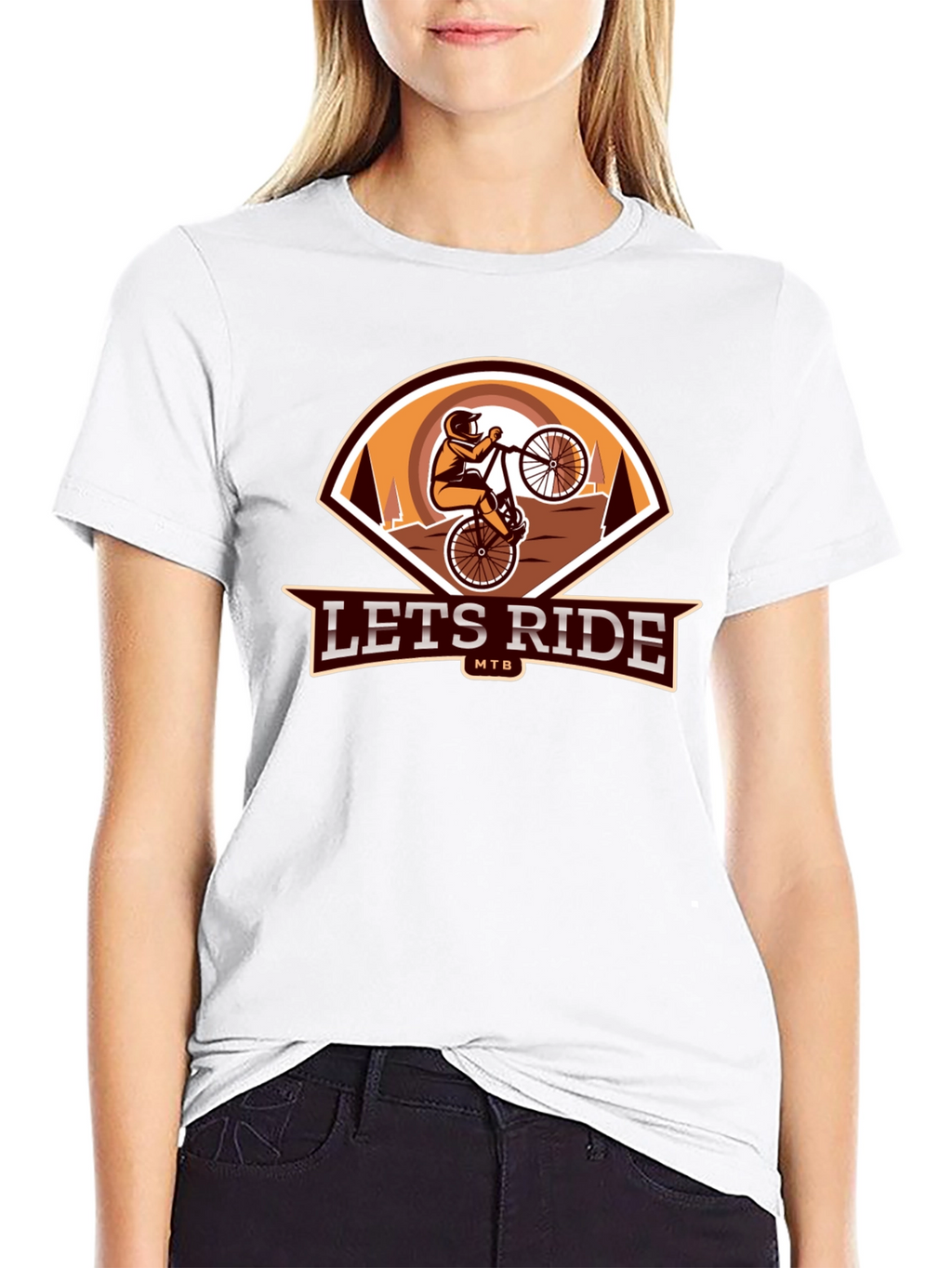 Lets Ride MTB Black Graphic Tee