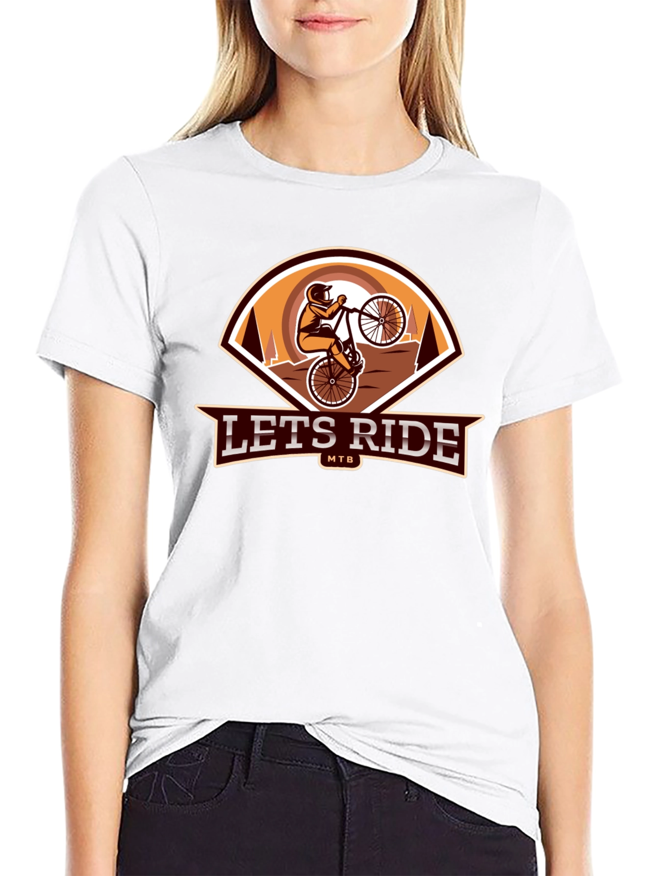 Lets Ride MTB Black Graphic Tee