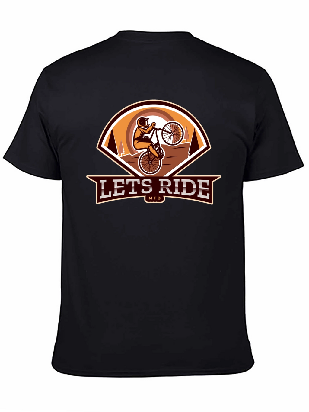 Lets Ride MTB Black Graphic Tee