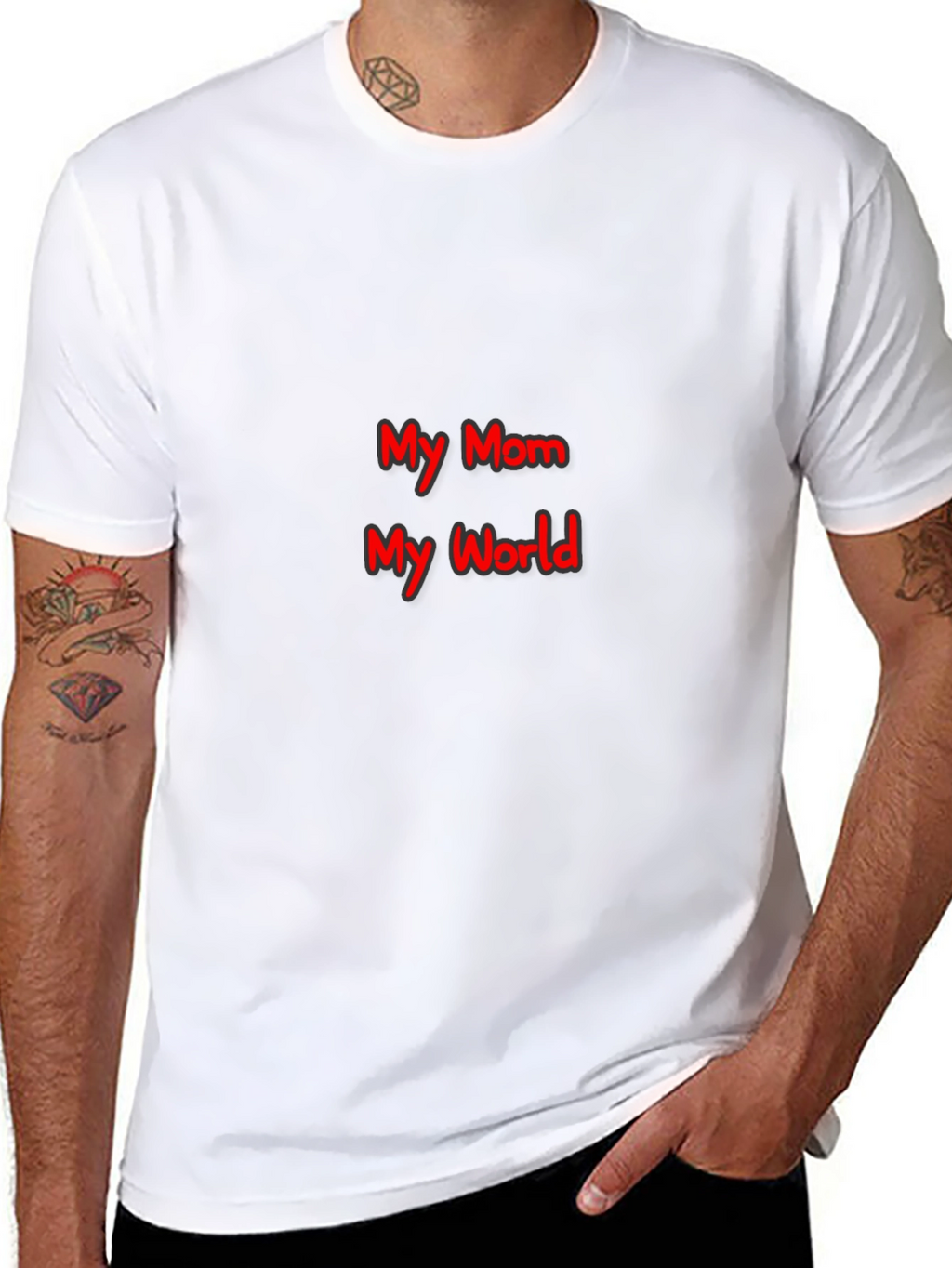 My Mom My World Graphic T-Shirt - Black