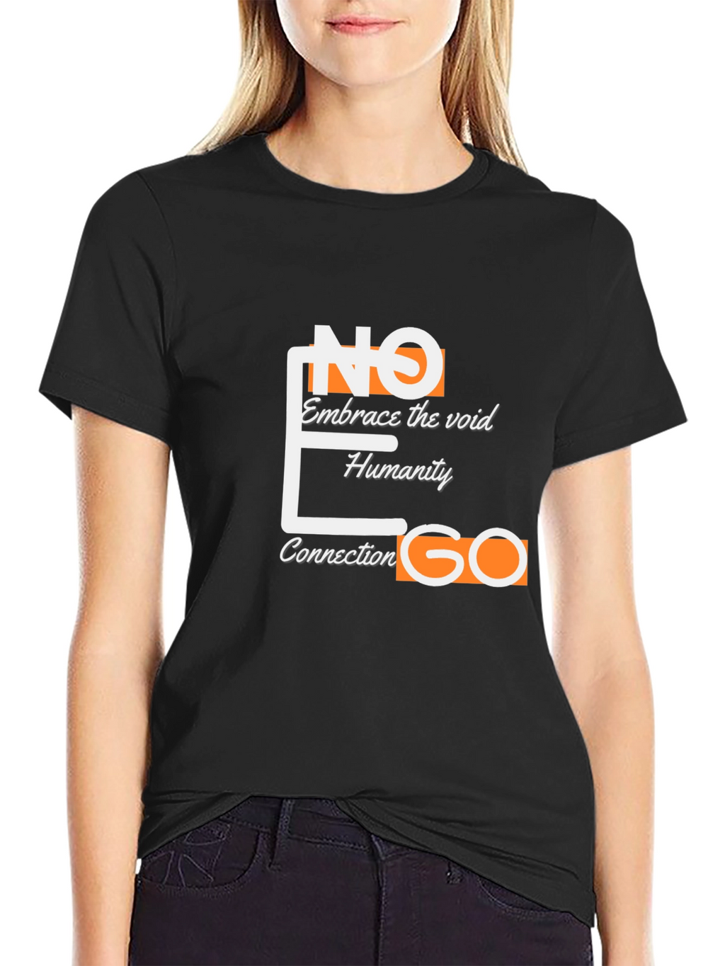 Abstract Design Black Graphic Tee