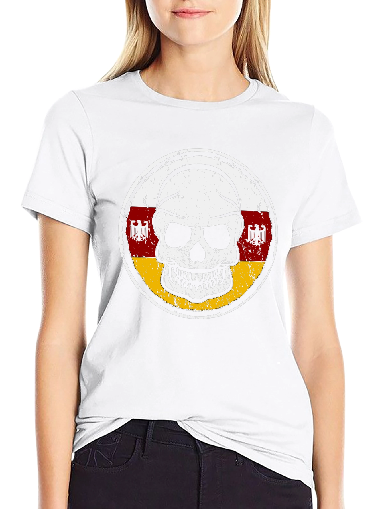 Skull South Ossetia Flag T-Shirt