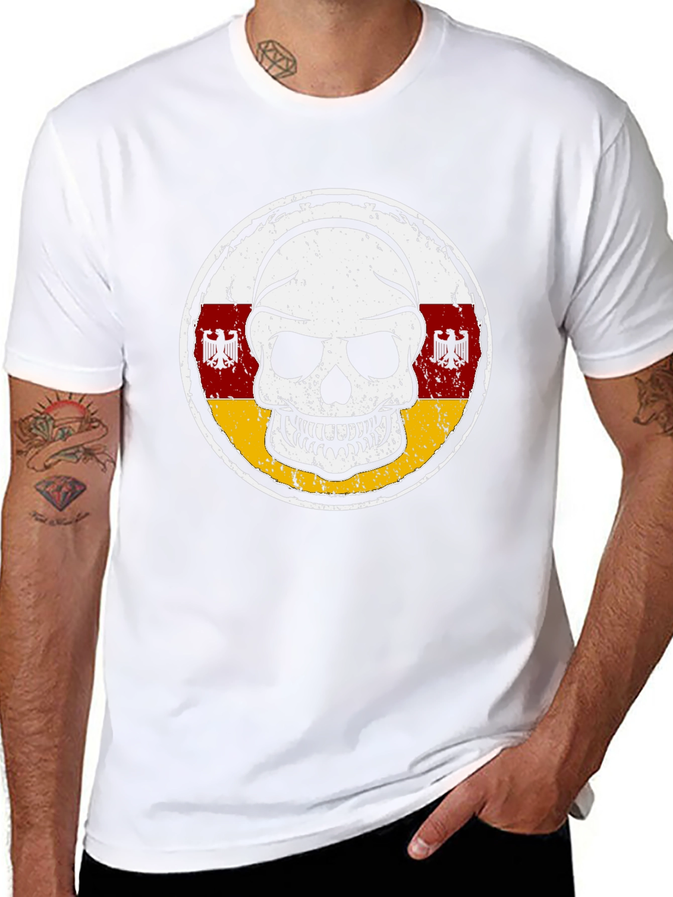 Skull South Ossetia Flag T-Shirt