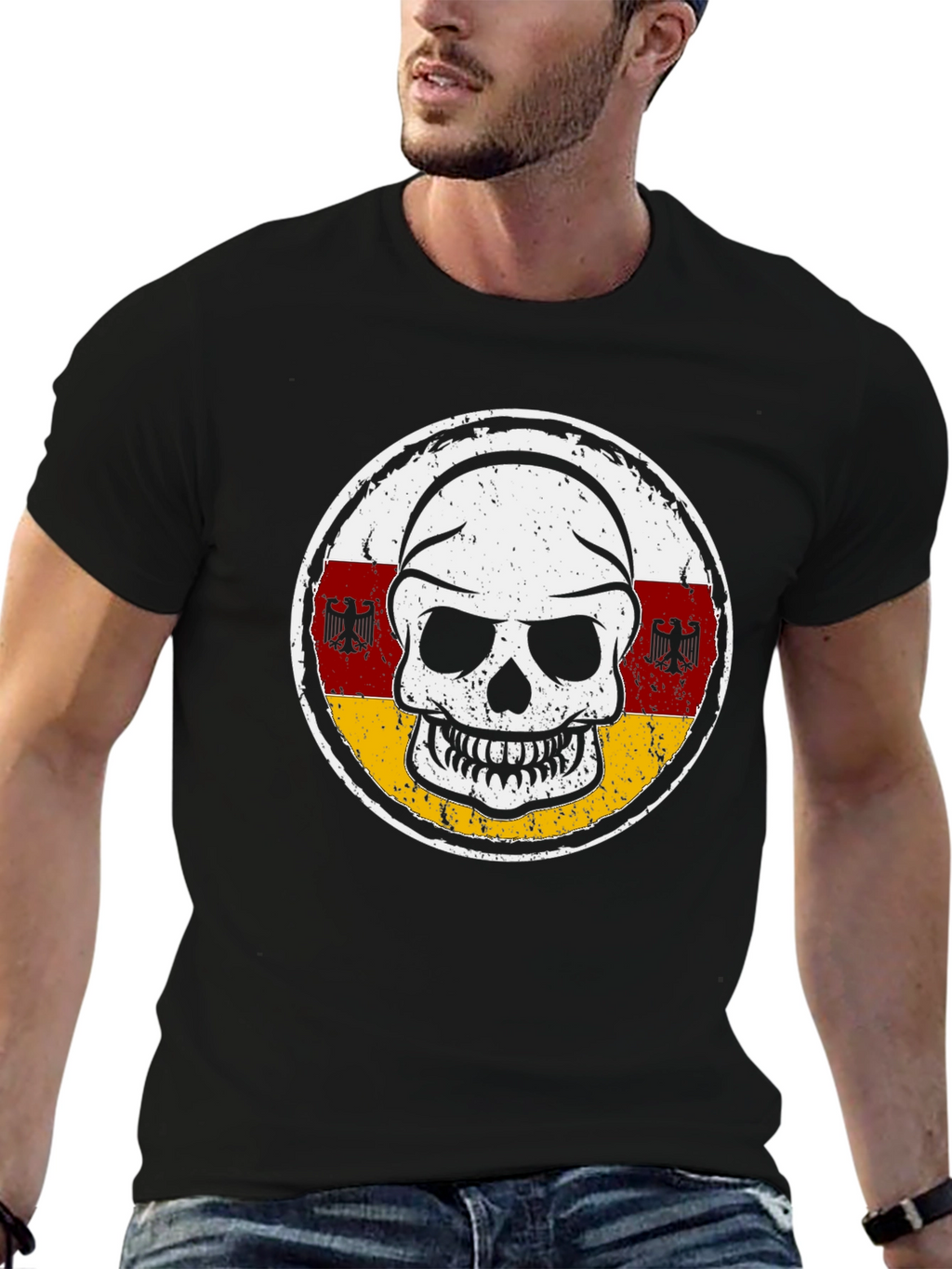 Skull South Ossetia Flag T-Shirt
