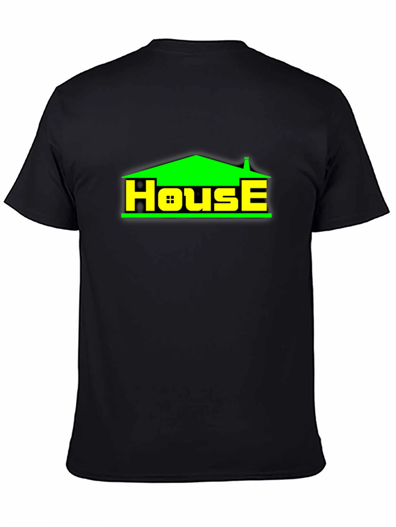 House Graphic T-Shirt - Black Casual Tee