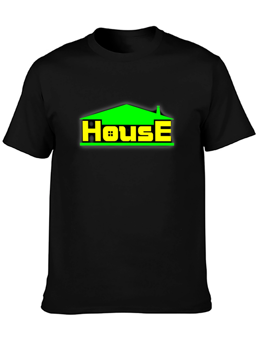 House Graphic T-Shirt - Black Casual Tee