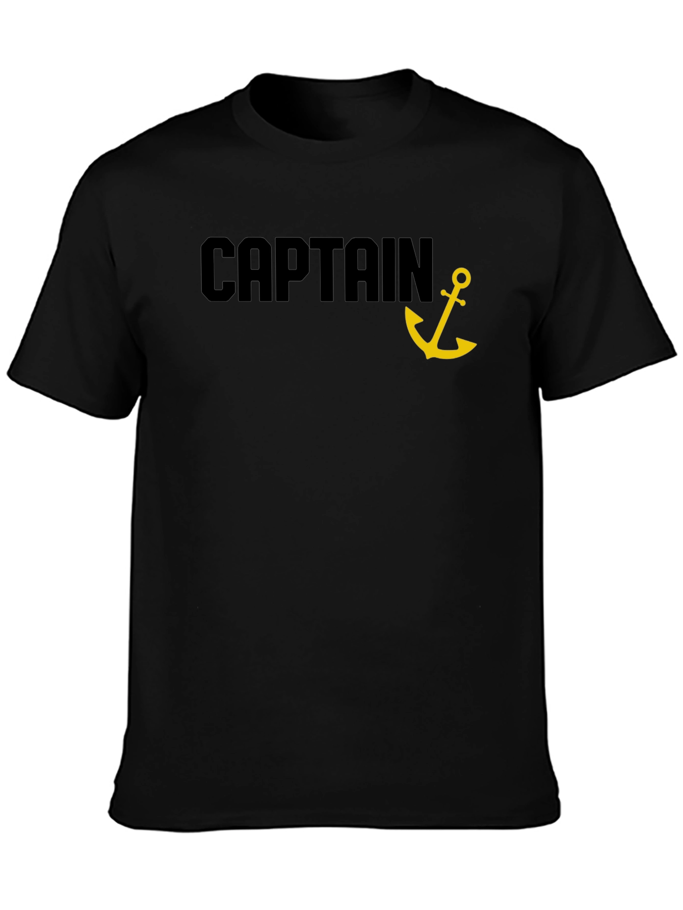 Captain Anchor Black T-Shirt