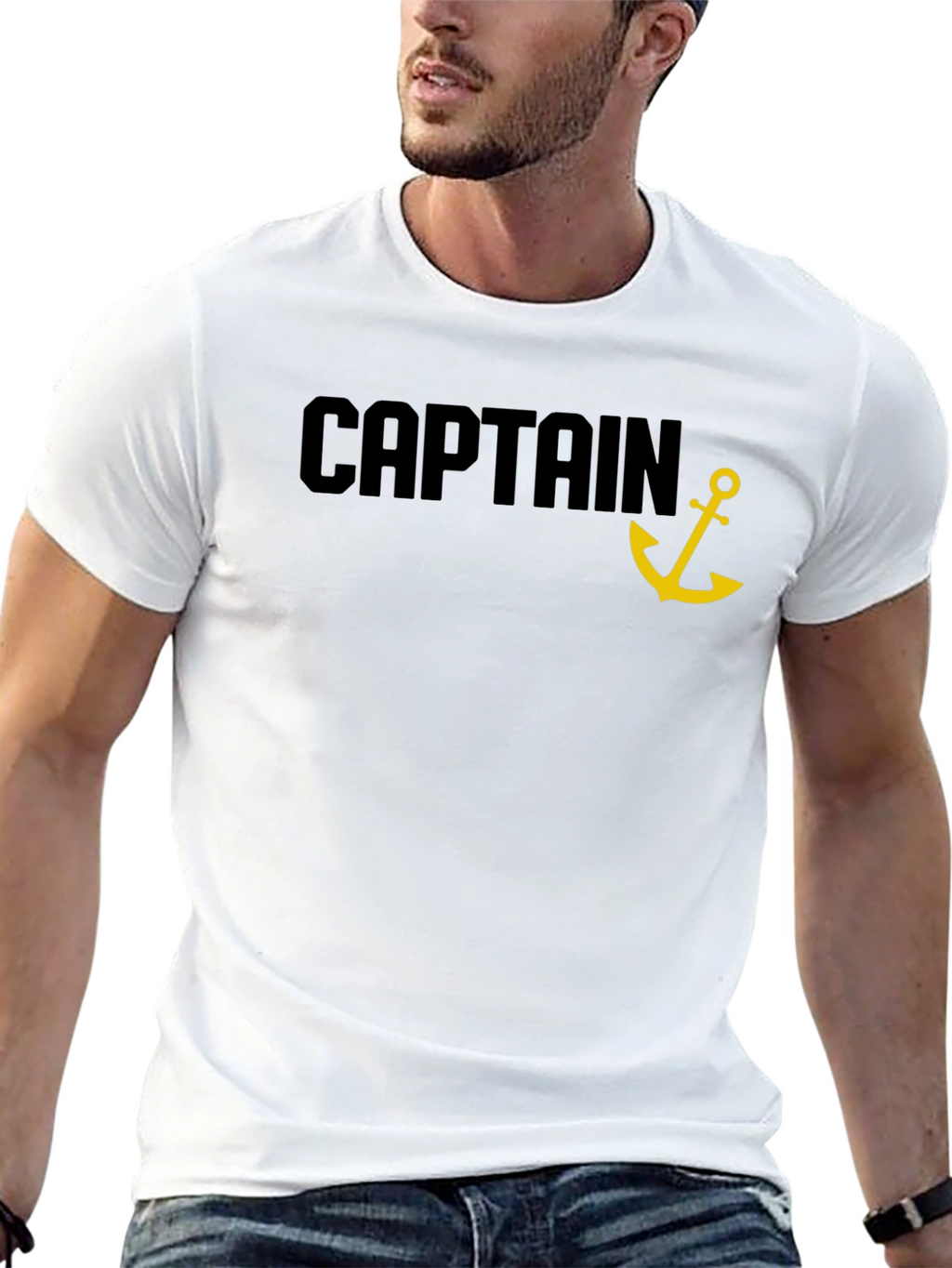 Captain Anchor Black T-Shirt