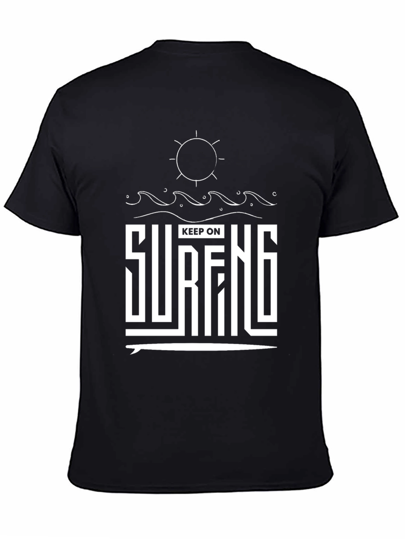 Keep On Surfing Graphic Tee - Black