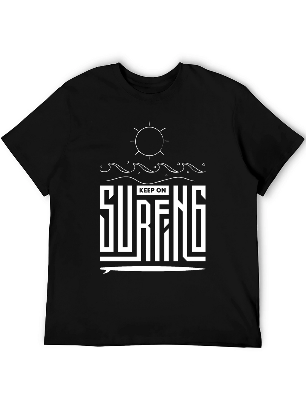 Keep On Surfing Graphic Tee - Black
