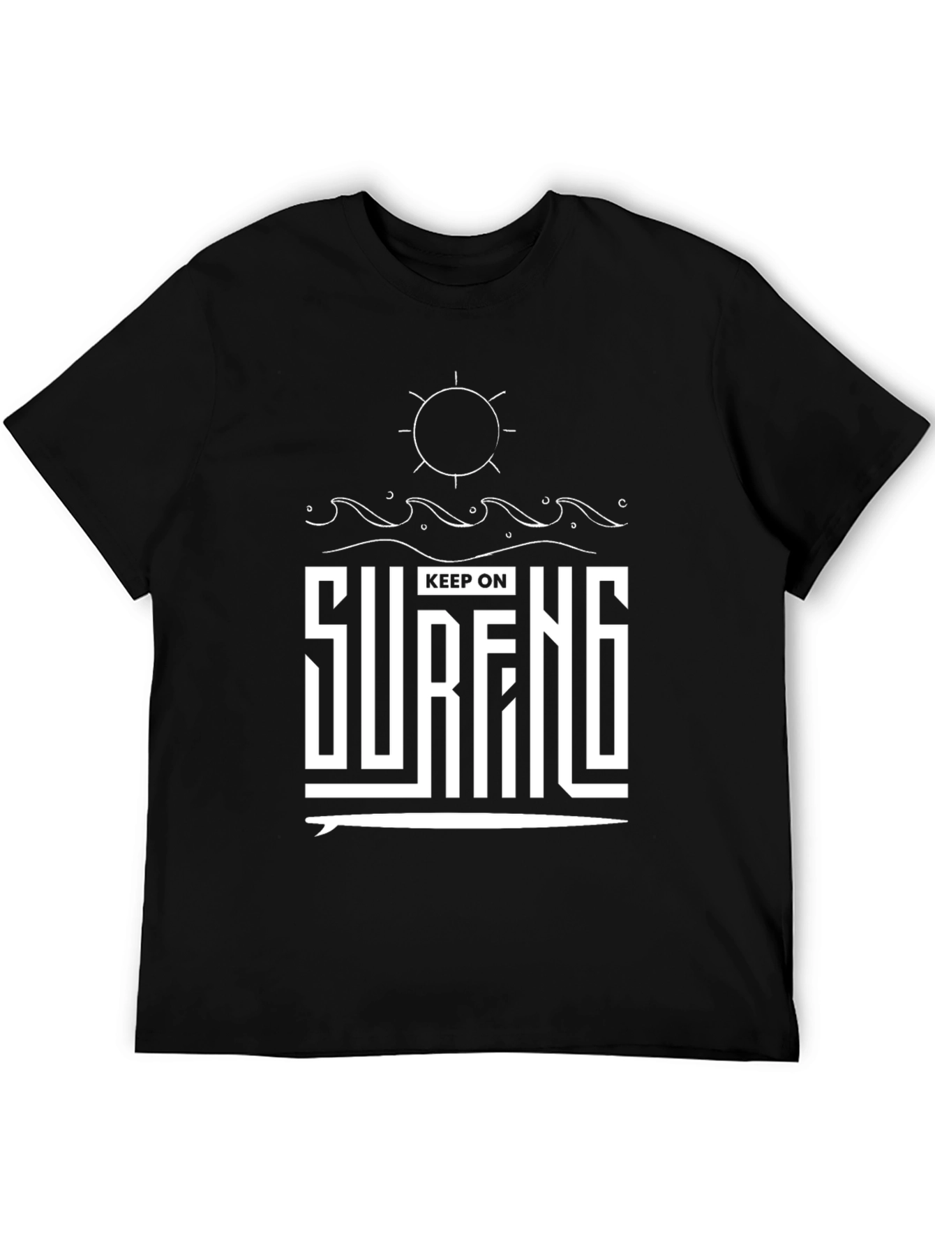 Keep On Surfing Graphic Tee - Black