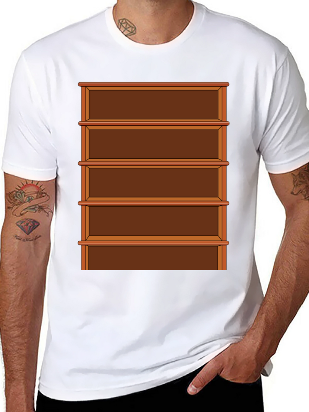 Shelf Graphic T-Shirt - Book Lover Tee