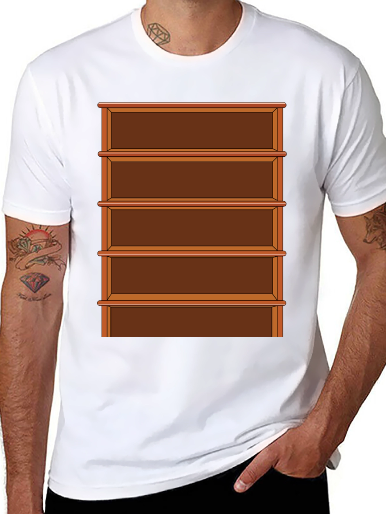 Shelf Graphic T-Shirt - Book Lover Tee