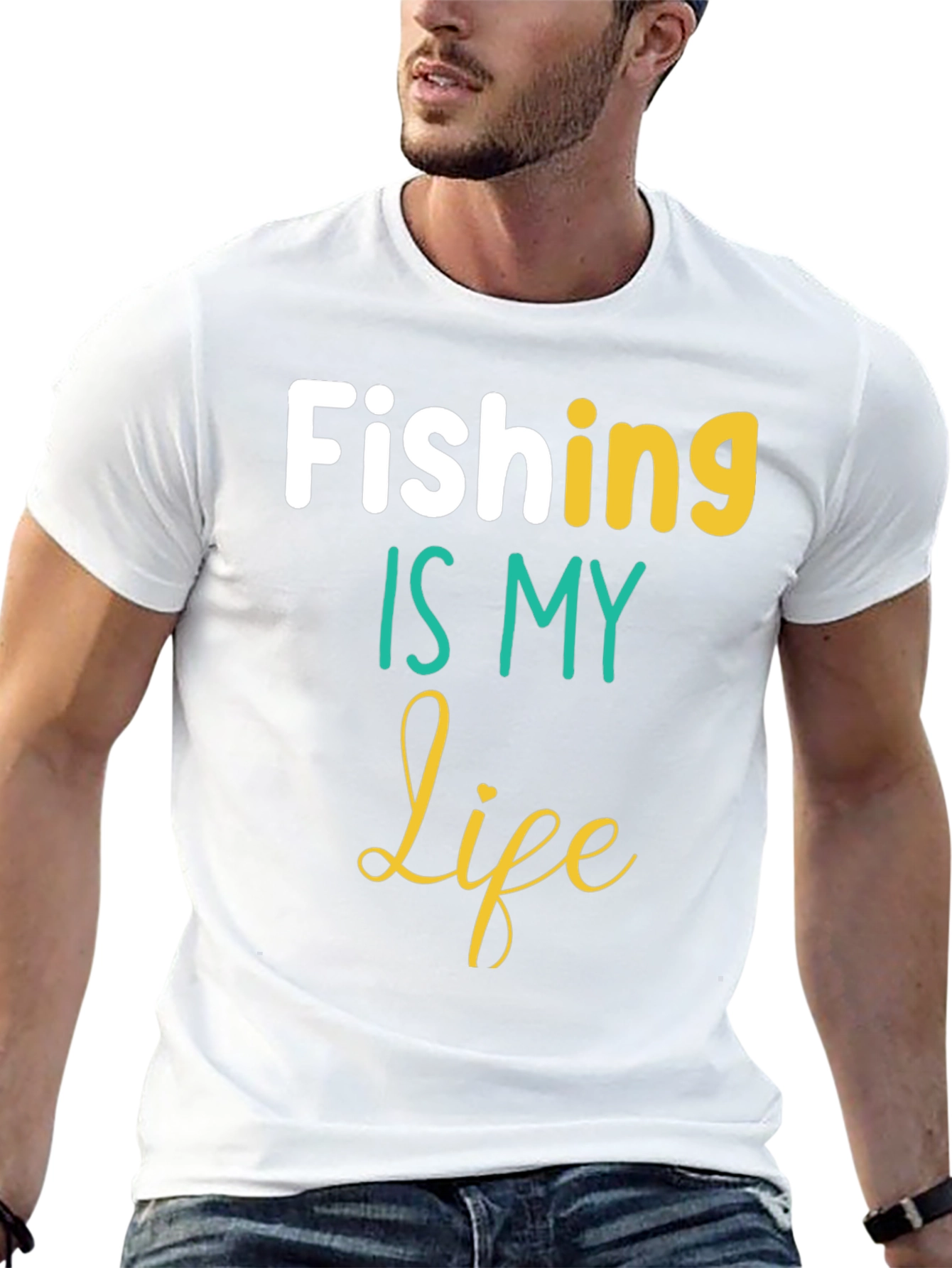 Fishing Is My Life Black T-Shirt