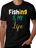 Fishing Is My Life Black T-Shirt