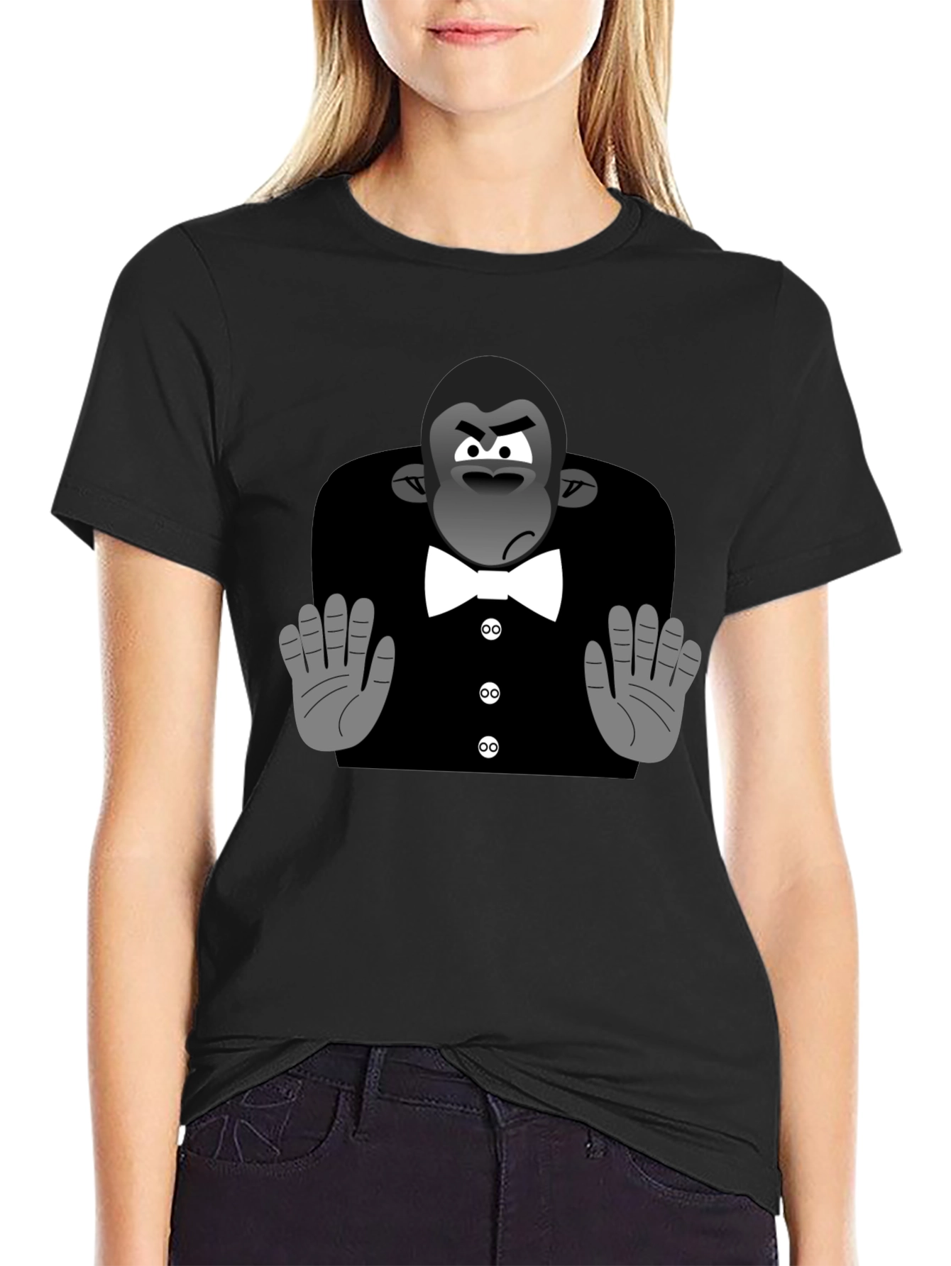 Cartoon Gorilla Tuxedo T-Shirt