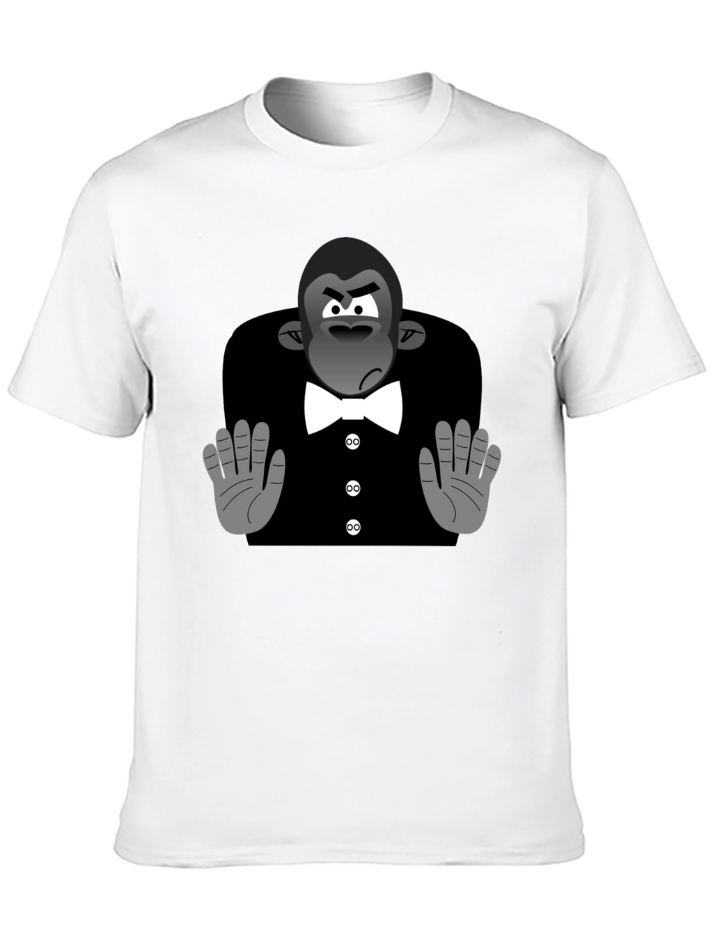Cartoon Gorilla Tuxedo T-Shirt