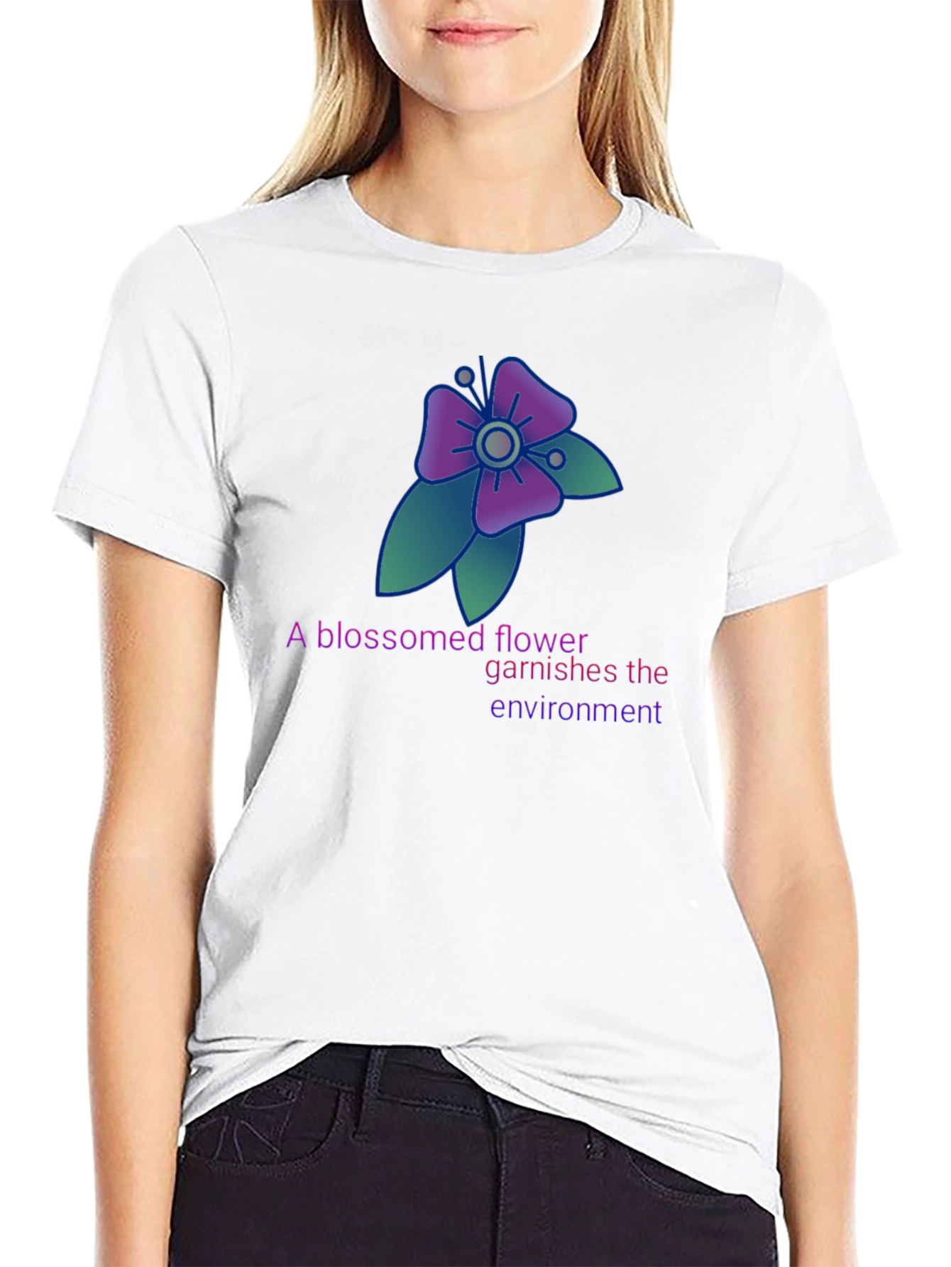 Floral Graphic T-Shirt - Blossomed Flower Design