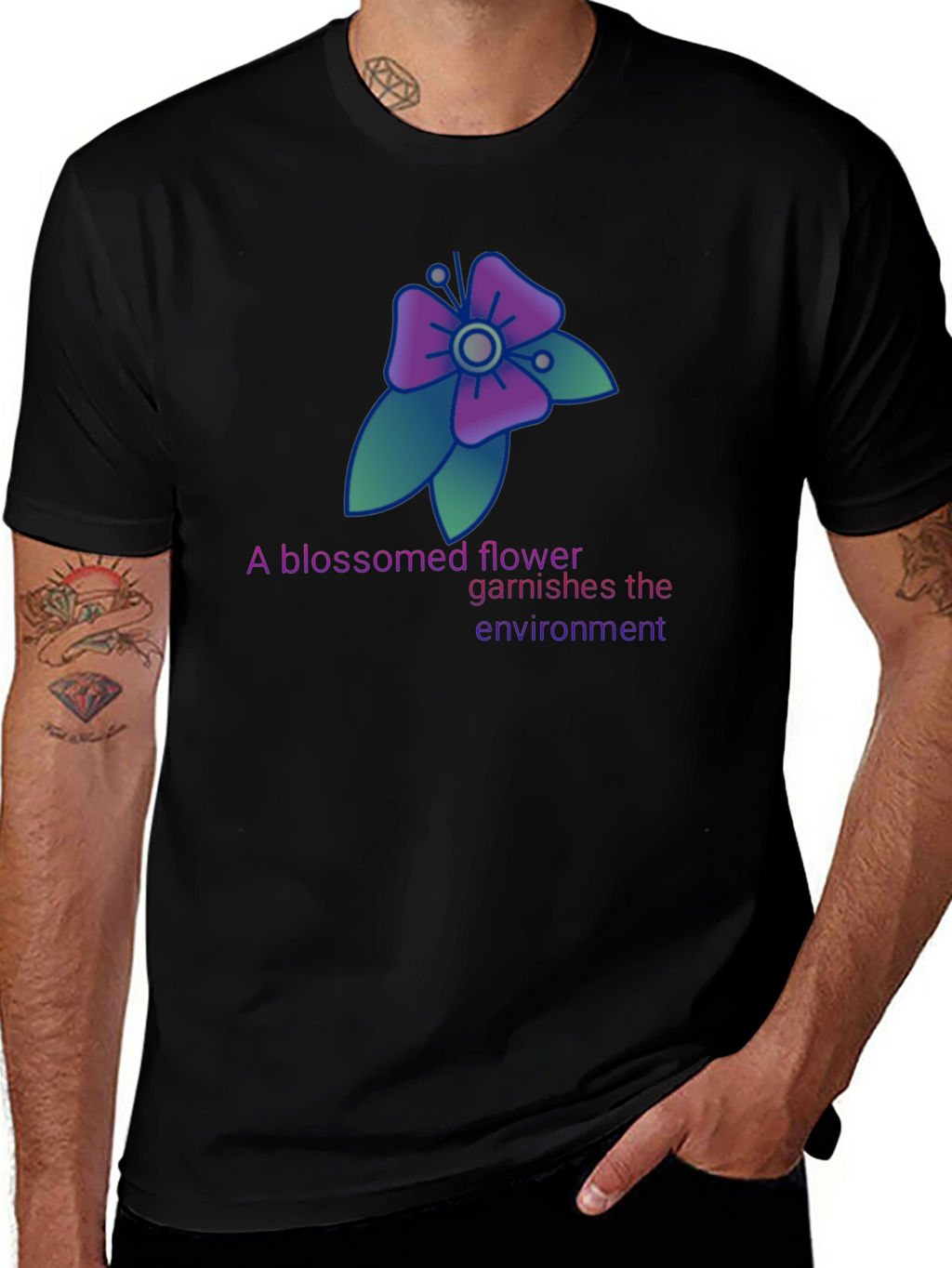Floral Graphic T-Shirt - Blossomed Flower Design
