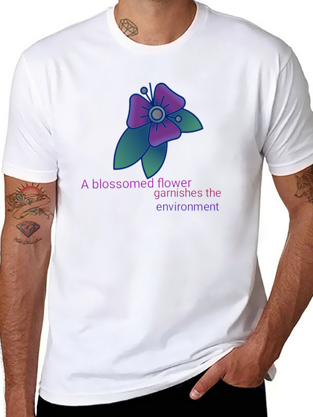 Floral Graphic T-Shirt - Blossomed Flower Design