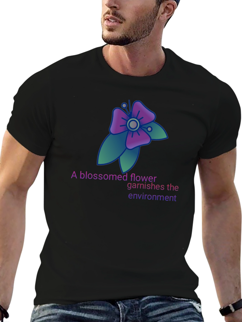 Floral Graphic T-Shirt - Blossomed Flower Design