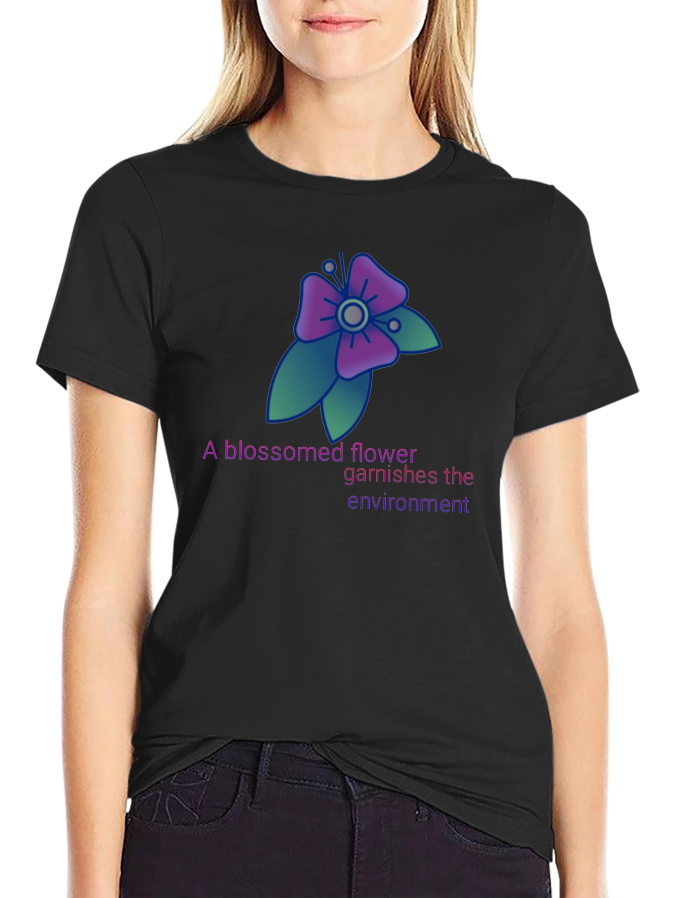 Floral Graphic T-Shirt - Blossomed Flower Design