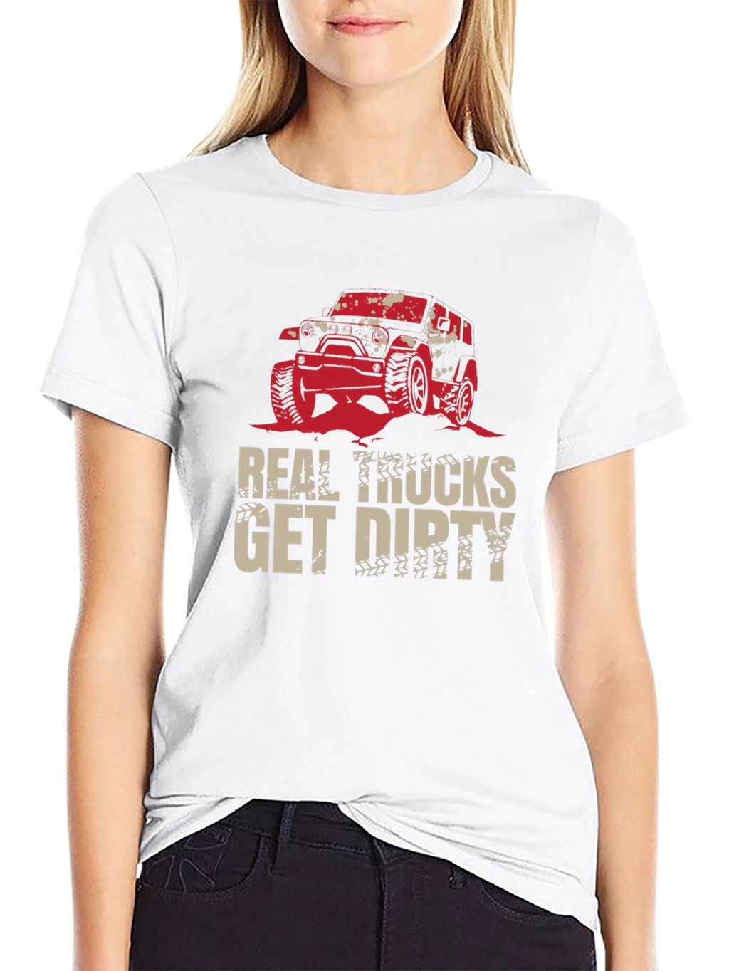 Real Trucks Get Dirty Black T-Shirt