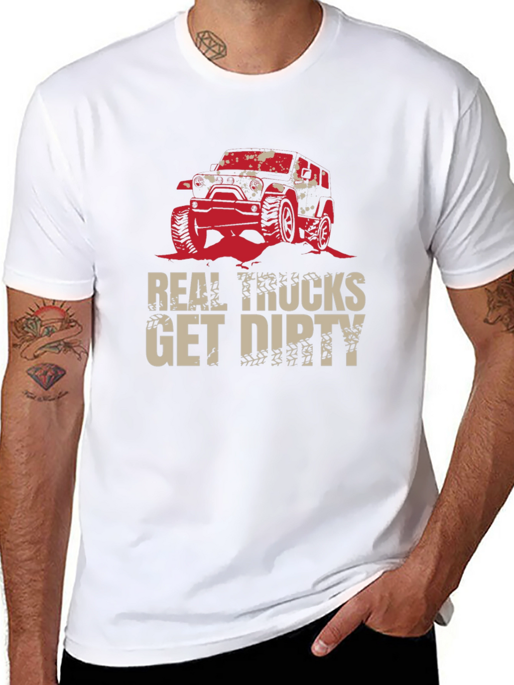 Real Trucks Get Dirty Black T-Shirt