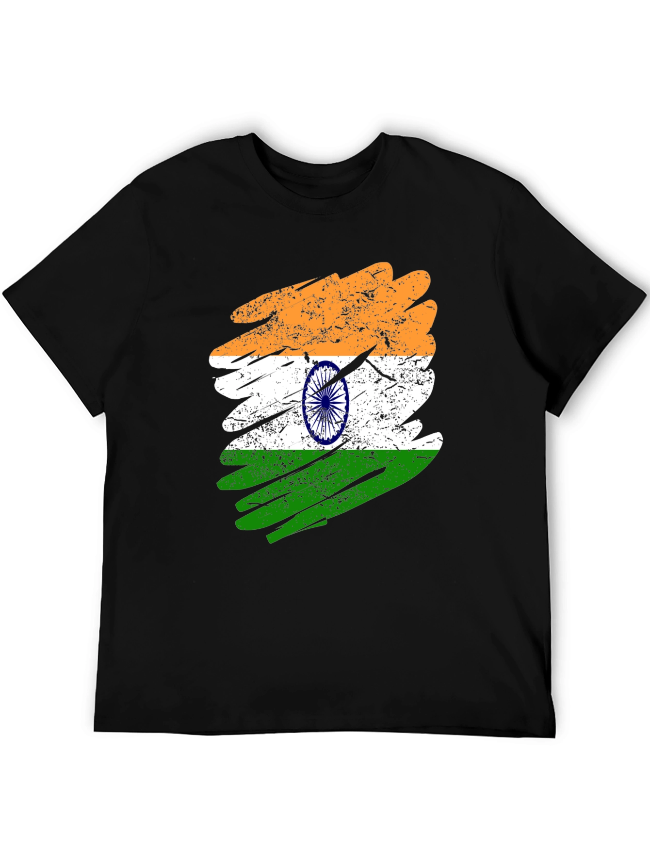 India Flag Brush Stroke Graphic T-Shirt