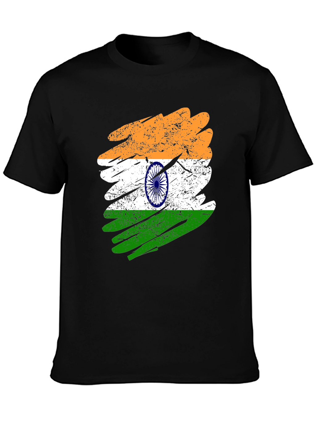 India Flag Brush Stroke Graphic T-Shirt